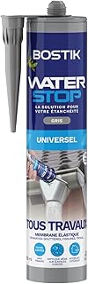 Bostik Waterstop Gris 290 ml – Membrane d’Étanchéité Toiture, Gouttières & Murs – Répare Fuites, Infiltrations & Fissures – Résistant UV & Intempéries