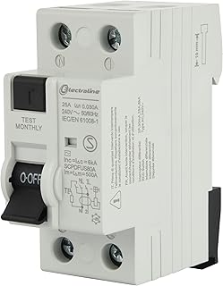 Electraline 87010 Interrupteur différentiel 25A, sensibilité 30mA, type AC