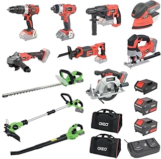Pack outils sans fil - 11 outils - 18V - EASY FULL - 2 batteries 4Ah - 1 batterie 2Ah - chargeur double - 2 sacs de transport