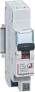 LEGRAND - Disjoncteur Phase + Neutre 230V DNX³ - Pouvoir de Coupure 3000A - 20A Courbe C - Bornes automatiques - 1 Module - Fabriqué En France