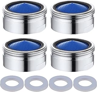 Lot de 4 tamis de robinet M22 avec joints et filtre ABS, aérateur économiseur d