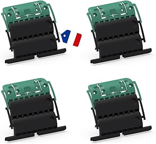 Ensemble de 4 attaches verrou ZF Clicksur H875E pour tablier de volet roulant - Fixation sécurisée pour volets roulants - Verrou automatique 2 maillons - Attache clipsable de sécurité anti-effraction