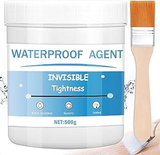 Colle Etanche Transparente, 500g Agent Anti-Fuite Étanche Avec Brosse, Pâte Puissante d